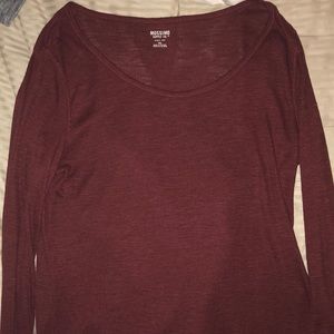 Burgundy long sleeve Mossimo Supply Co top!